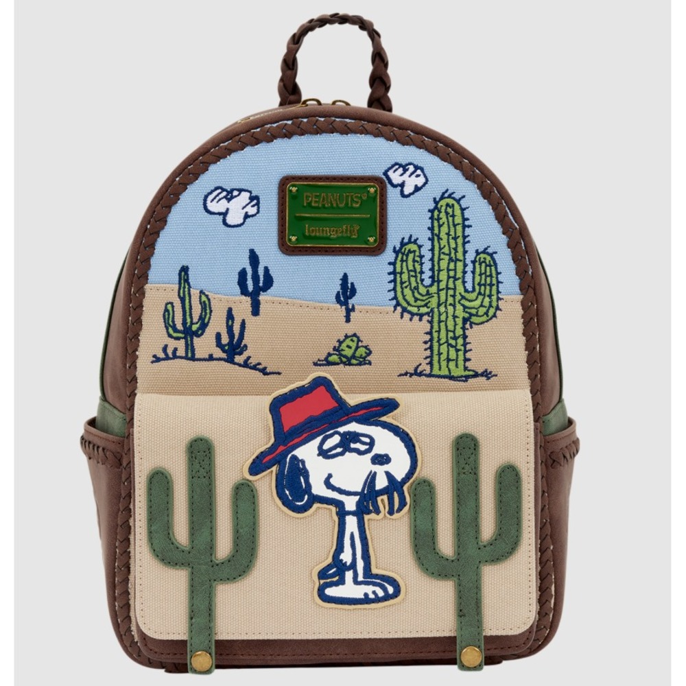 Loungefly Peanuts Snoopy Spike Desert Mini Embroidered Backpack Western BNWT